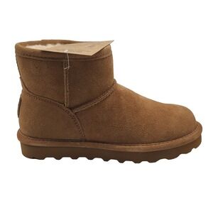Bearpaw Alyssa Womens 5 Hickory Suede Winter Boots Sheepskin Shoes